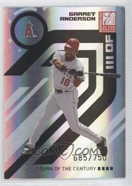 2005 Donruss Elite - [Base] - Turn of the Century #5 - Garret Anderson /750