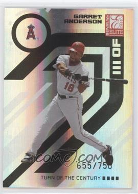 2005 Donruss Elite - [Base] - Turn of the Century #5 - Garret Anderson /750