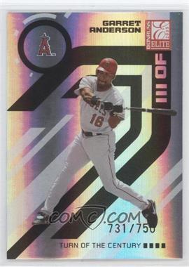 2005 Donruss Elite - [Base] - Turn of the Century #5 - Garret Anderson /750