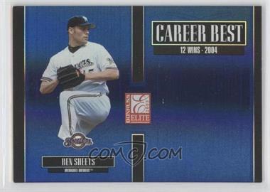 2005 Donruss Elite - Career Best - Blue #CB-5 - Ben Sheets /250