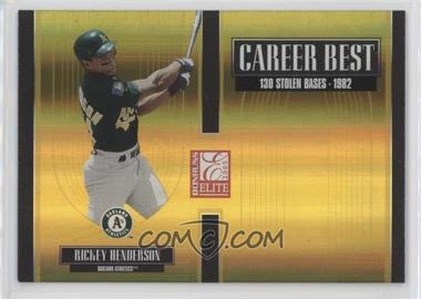 2005 Donruss Elite - Career Best - Gold #CB-23 - Rickey Henderson /500