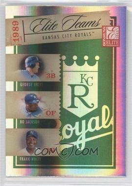 2005 Donruss Elite - Elite Teams - Green #ET-8 - George Brett, Bo Jackson, Frank White /750