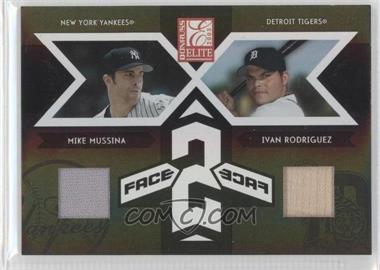 2005 Donruss Elite - Face 2 Face - Bat/Jersey Combos #FF-4 - Mike Mussina, Ivan Rodriguez /250