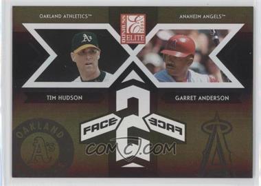 2005 Donruss Elite - Face 2 Face - Black #FF-12 - Tim Hudson, Garret Anderson /500