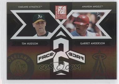 2005 Donruss Elite - Face 2 Face - Black #FF-12 - Tim Hudson, Garret Anderson /500