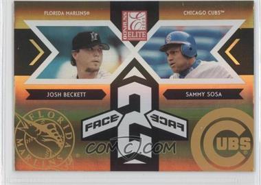 2005 Donruss Elite - Face 2 Face - Gold #FF-5 - Josh Beckett, Sammy Sosa /150