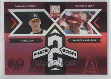 2005 Donruss Elite - Face 2 Face - Red #FF-12 - Tim Hudson, Garret Anderson /750