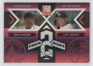 2005 Donruss Elite - Face 2 Face - Red #FF-13 - Pedro Martinez, Gary Sheffield /750