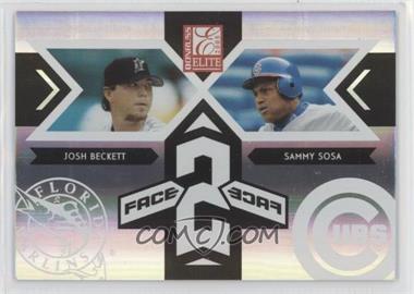 2005 Donruss Elite - Face 2 Face #FF-5 - Josh Beckett, Sammy Sosa /1500