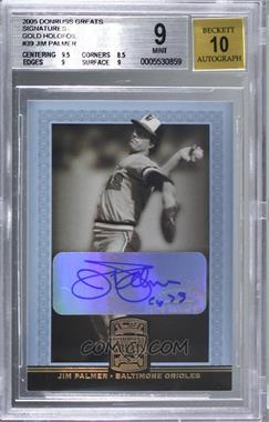 2005 Donruss Greats - [Base] - Gold Holofoil Signatures #39.2 - Jim Palmer (1973 Cy Young Inscription) [BGS 9 MINT]