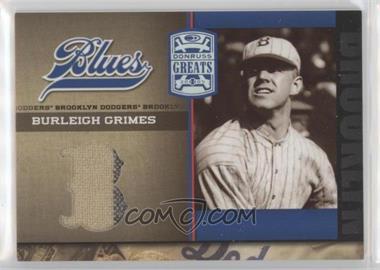2005 Donruss Greats - Blues Materials - Brooklyn Dodgers #DB-3 - Burleigh Grimes