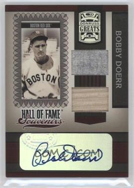 2005 Donruss Greats - Hall of Fame Souvenirs - Combo Materials Signatures #HOFS-10 - Bobby Doerr