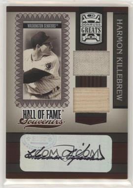 2005 Donruss Greats - Hall of Fame Souvenirs - Combo Materials Signatures #HOFS-18 - Harmon Killebrew