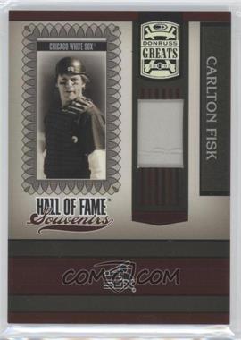 2005 Donruss Greats - Hall of Fame Souvenirs - Jerseys #HOFS-12 - Carlton Fisk