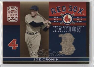 2005 Donruss Greats - Red Sox Nation Materials #RSN-9 - Joe Cronin [EX to NM]