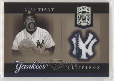 2005 Donruss Greats - Yankee Clippings Materials #YC-18 - Luis Tiant