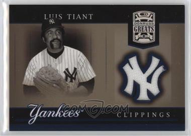2005 Donruss Greats - Yankee Clippings Materials #YC-18 - Luis Tiant