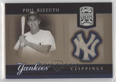 2005 Donruss Greats - Yankee Clippings Materials #YC-20 - Phil Rizzuto [EX to NM]