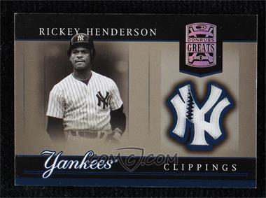 2005 Donruss Greats - Yankee Clippings Materials #YC-22 - Rickey Henderson