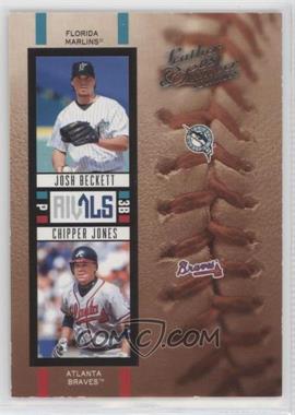 2005 Donruss Leather & Lumber - Rivals #R-10 - Josh Beckett, Chipper Jones /2000