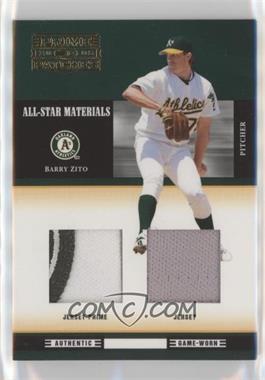 2005 Donruss Prime Patches - All-Star Materials - Double Swatch Prime #ASM-5 - Barry Zito /59 [Noted]