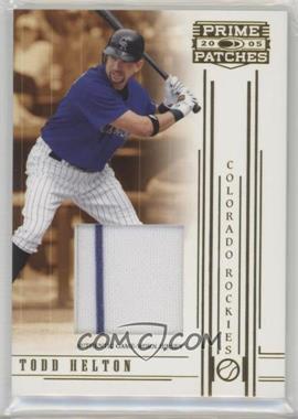 2005 Donruss Prime Patches - [Base] - Swatch #29 - Todd Helton /150