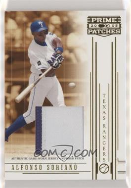 2005 Donruss Prime Patches - [Base] - Team Logo Patch #75 - Alfonso Soriano /31
