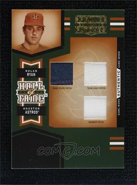 2005 Donruss Prime Patches - Hall of Fame - Triple Swatch Patch #HF-1 - Nolan Ryan /5