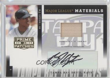 2005 Donruss Prime Patches - Major League Materials - Bat Signatures #MLM-22 - B.J. Upton /250