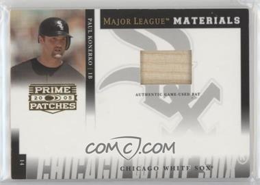 2005 Donruss Prime Patches - Major League Materials - Bat #MLM-2 - Paul Konerko /150