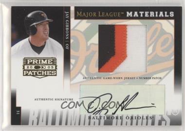 2005 Donruss Prime Patches - Major League Materials - Jersey Number Patch Signatures #MLM-53 - Jay Gibbons /25