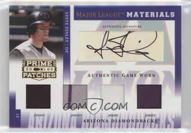 2005 Donruss Prime Patches - Major League Materials - Quad Swatch Signatures #MLM-14 - Steve Finley /100