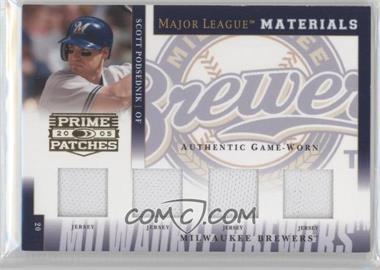 2005 Donruss Prime Patches - Major League Materials - Quad Swatch #MLM-24 - Scott Podsednik /55
