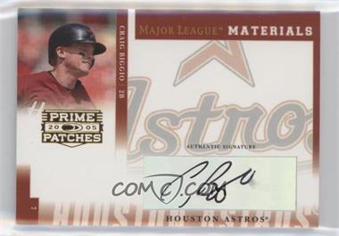 2005 Donruss Prime Patches - Major League Materials - Signatures #MLM-12 - Craig Biggio