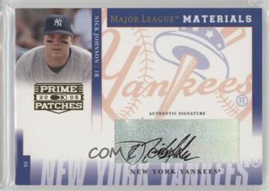 2005 Donruss Prime Patches - Major League Materials - Signatures #MLM-30 - Nick Johnson