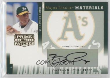 2005 Donruss Prime Patches - Major League Materials - Signatures #MLM-44 - Bobby Crosby