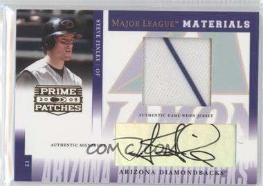 2005 Donruss Prime Patches - Major League Materials - Swatch Signatures #MLM-14 - Steve Finley /81