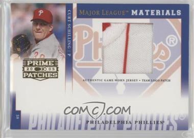 2005 Donruss Prime Patches - Major League Materials - Team Logo Patch #MLM-51 - Curt Schilling /28