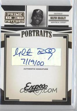 2005 Donruss Prime Patches - Portraits - Autographs #P-61 - Milton Bradley