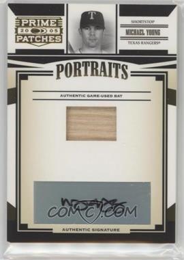2005 Donruss Prime Patches - Portraits - Bat Signatures #P-21 - Michael Young /150