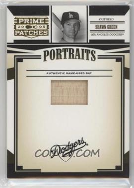 2005 Donruss Prime Patches - Portraits - Bat #P-13 - Shawn Green /100