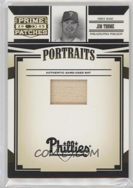 2005 Donruss Prime Patches - Portraits - Bat #P-31 - Jim Thome /100