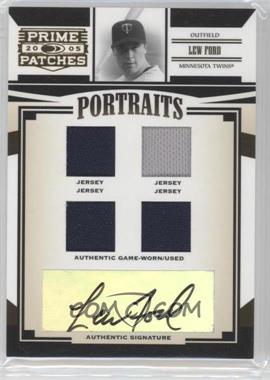 2005 Donruss Prime Patches - Portraits - Quad Swatch Signatures #P-71 - Lew Ford /150