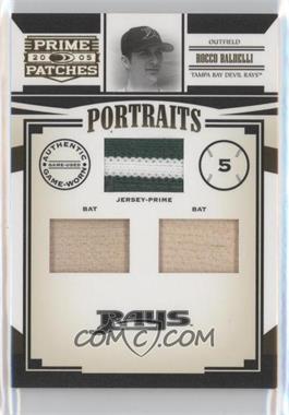 2005 Donruss Prime Patches - Portraits - Triple Swatch Prime #P-36 - Rocco Baldelli /35