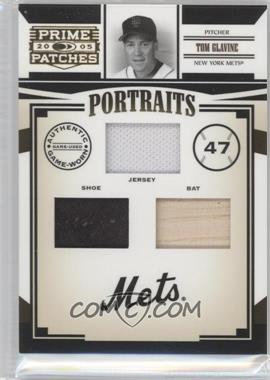 2005 Donruss Prime Patches - Portraits - Triple Swatch #P-25 - Tom Glavine /100