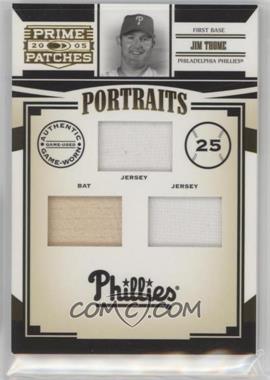 2005 Donruss Prime Patches - Portraits - Triple Swatch #P-31 - Jim Thome /150