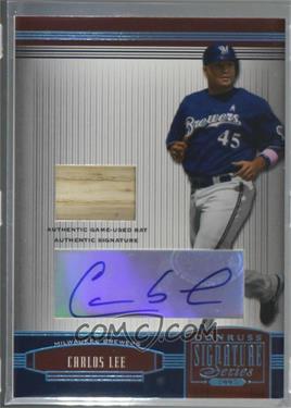 2005 Donruss Signature Series - [Base] - Platinum Bat Autographs #65 - Carlos Lee /12 [Noted]