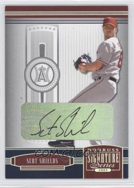 2005 Donruss Signature Series - [Base] - Silver Signatures #1 - Scot Shields