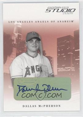 2005 Donruss Studio - [Base] - Autographs #3 - Dallas McPherson