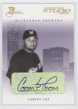 2005 Donruss Studio - [Base] - Private Signings Gold #162 - Carlos Lee /50